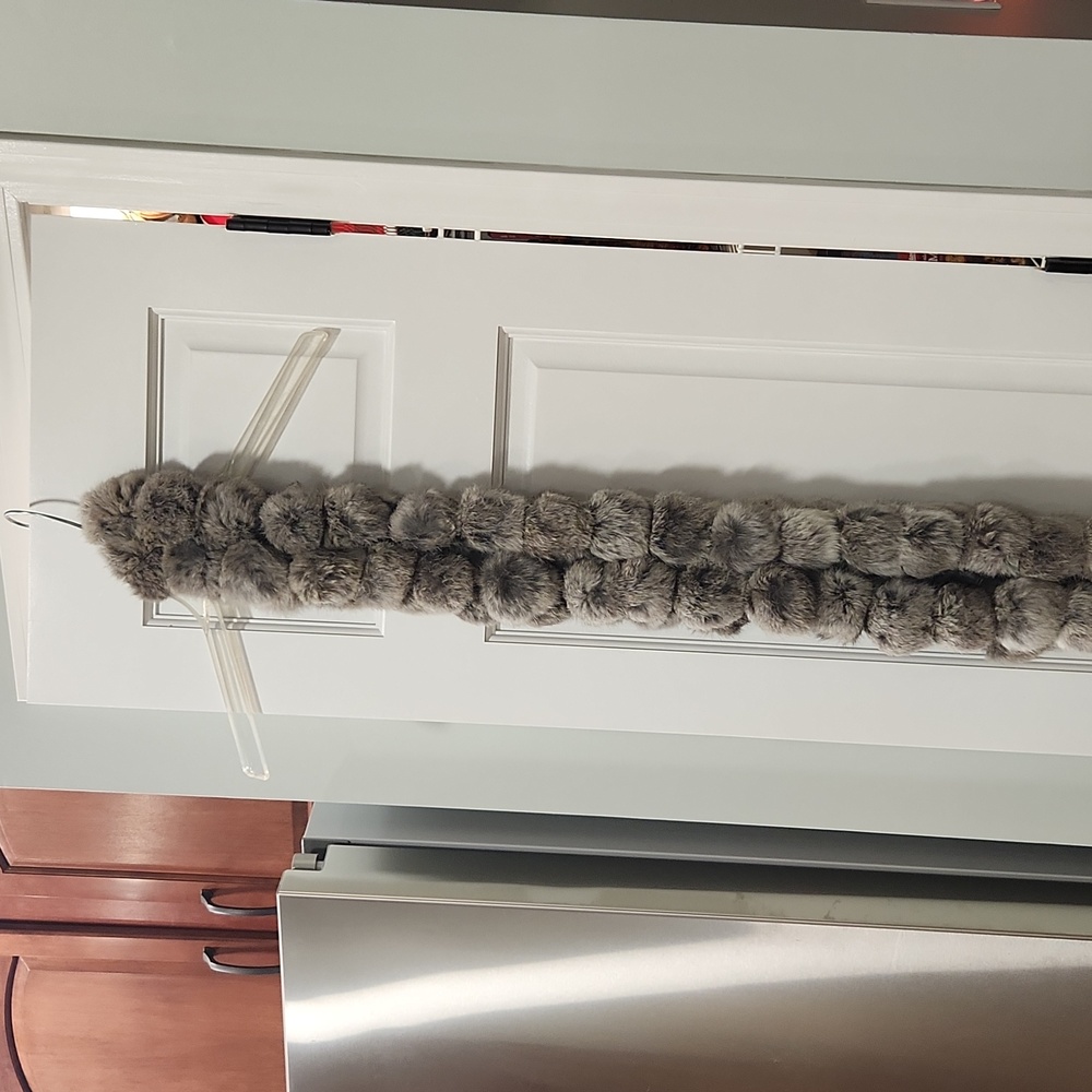 Beautiful authentic rabbit fur balls scarf